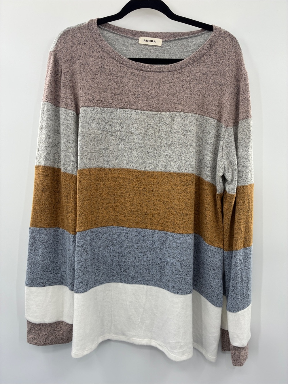 3For$20 ADORA Color block Striped Long Sleeve Sweater NWOT Size: 2X